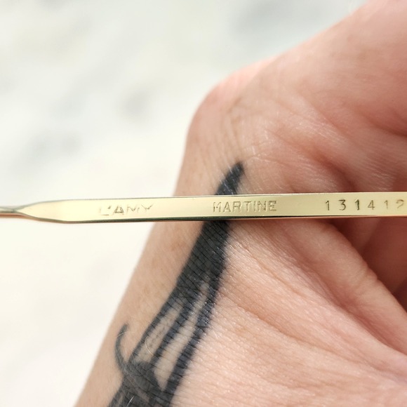 Vintage Martine‎ L\'amy Frame France Gold Eyeglasses Frames Oversized Square main image 4